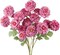 3 Pcs Artificial Flowers Spring Summer Rose Red Zinnia Silk Flowers with Long Stems Zinnia Elegans Artificial Flowers